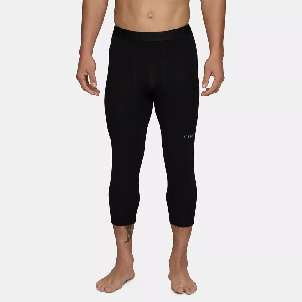 Le Bent Mens Lightweight 3/4 Bottom Base Layer - Black