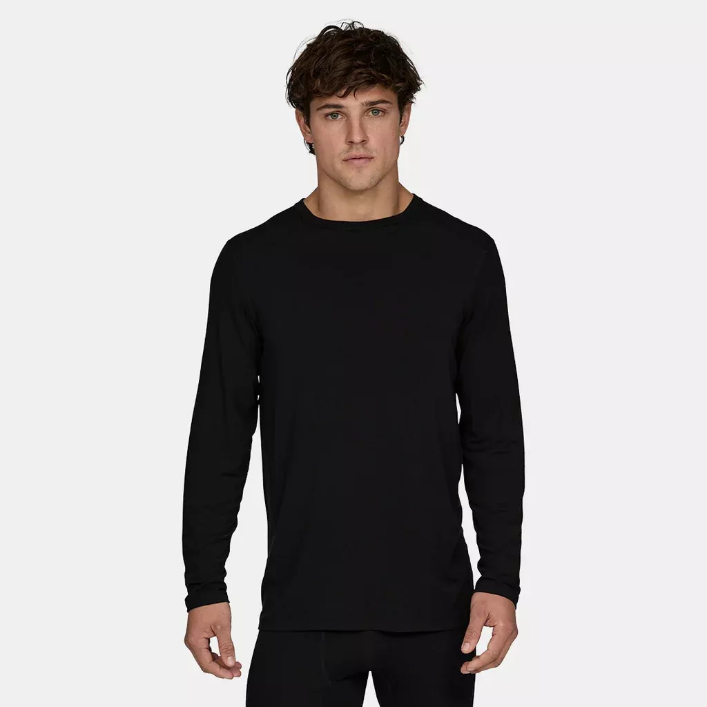 Le Bent Mens Lightweight Crew Top - Black