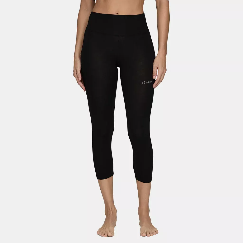 Le Bent Womens Lightweight 3/4 Bottom Base Layer - Black