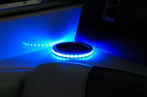 LED Cup Holder Ring w/ Stainless Steel Cupholder