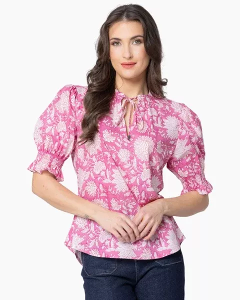 Leila + Luca Honey Blouse - Romantic Mist