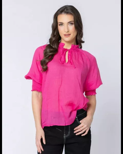 Leila + Luca SS Encourage Top - Pink