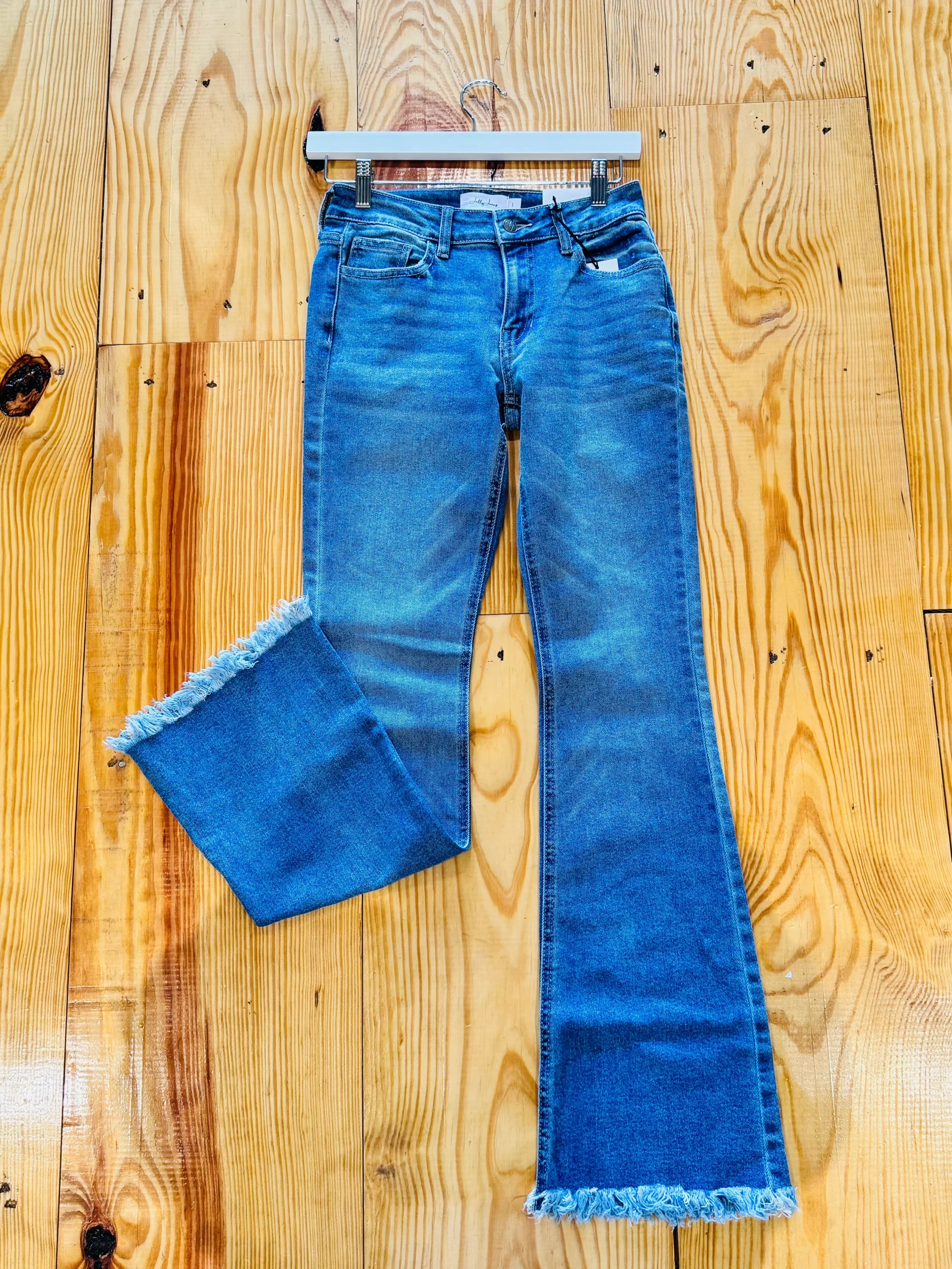 Light denim Jelly Raw Flares
