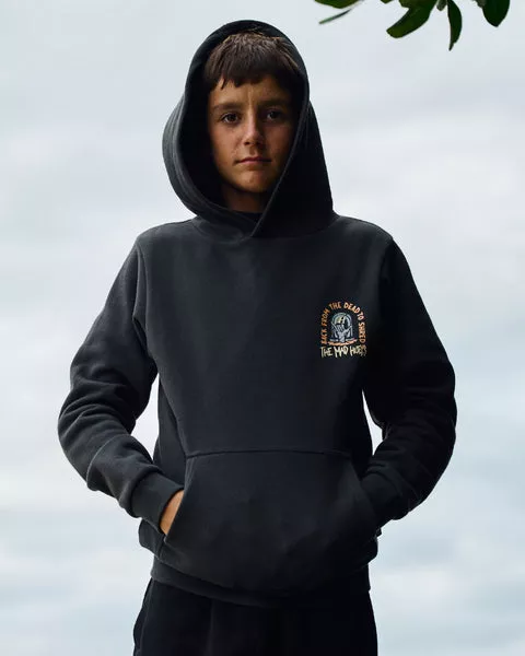 The Mad Hueys Dead Shred Youth Hooded Pullover - Vintage Black