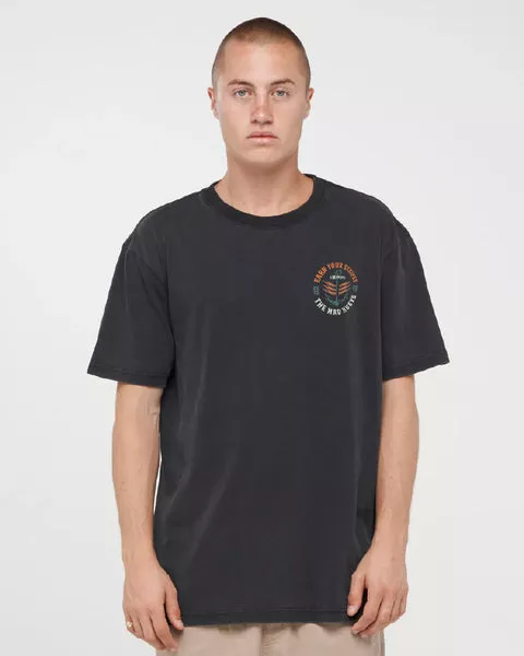 The Mad Hueys Earn Stripes SS Tee - Washed Black