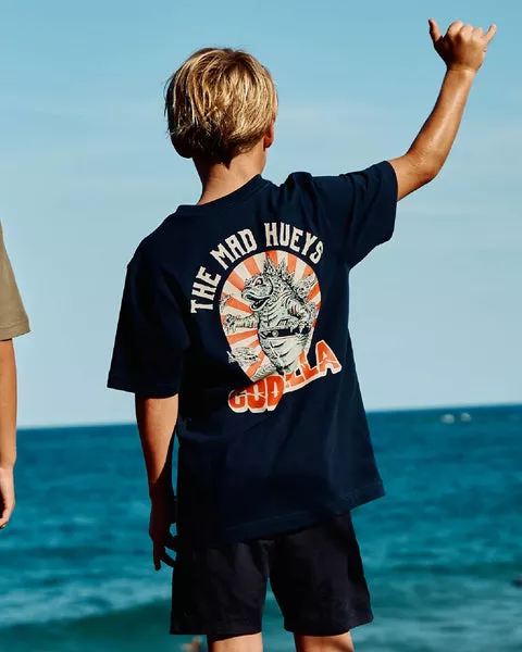The Mad Hueys Godzilla Forever Youth SS Tee - Navy