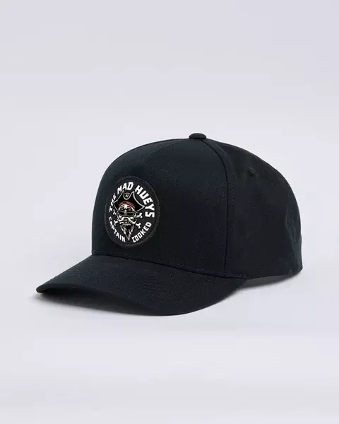 The Mad Hueys Stumbling Captain Cooked Twill Snapback - Black