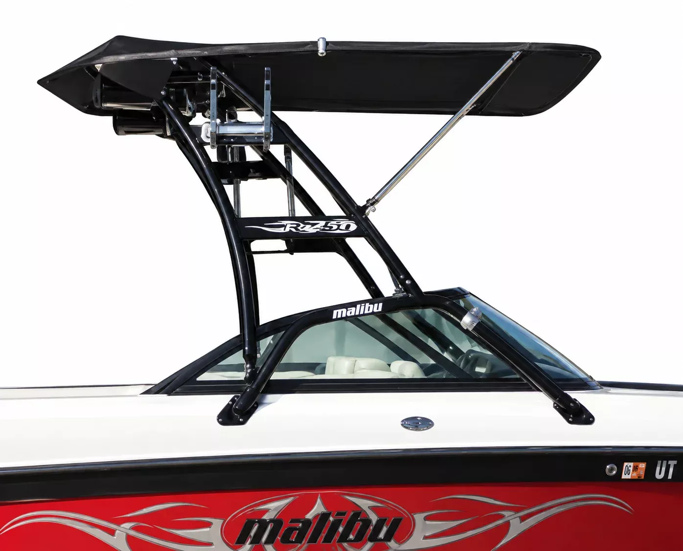 Malibu 21 VLX Folding Canopy Top Skylon Swoop Tower