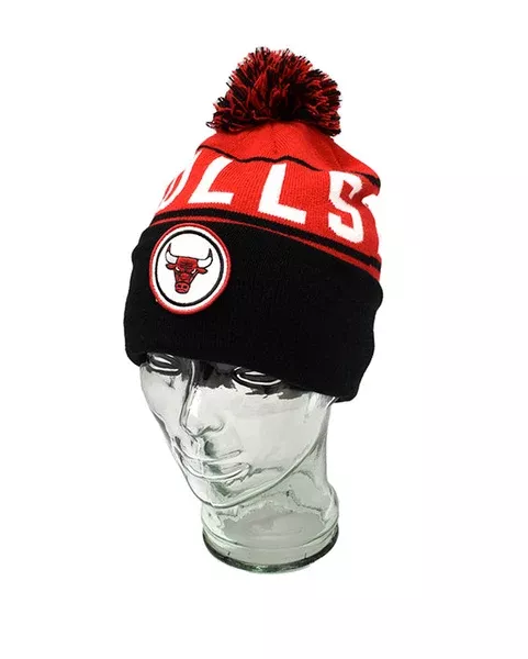 Mitchell & Ness Chicago Bulls Team Pom Beanie