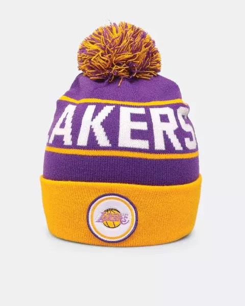 Mitchell & Ness Los Angeles Lakers Team Pom Beanie
