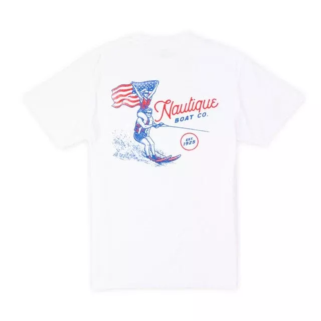 Nautique Patriotic Skiers SS Tee - White