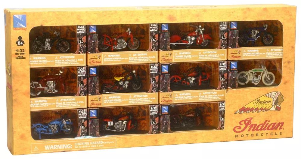 NEW-RAY REPLICA 1:32 SPORT SCOUT SET 11/PC ASSORTED INDIAN MODELS