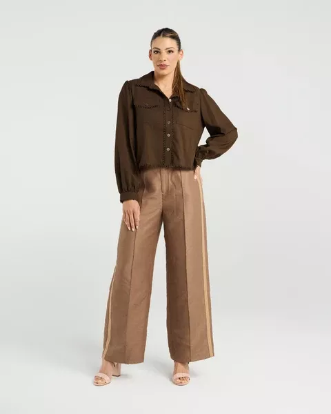 NMBR Rose Luna Shirt - Chocolate