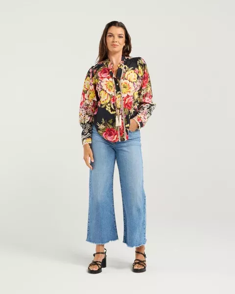 NMBR Rose Tango Blouse - Hibiscus