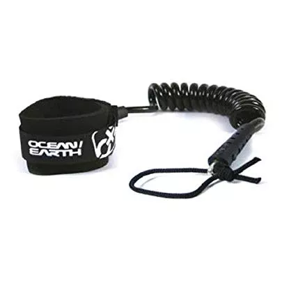 O&E Bodyboard Basic Coiled Cord Leash