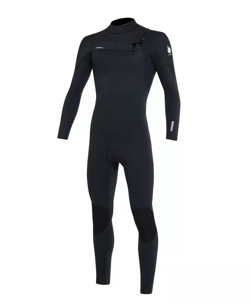 O'Neill Hyperfreak Fire 4/3MM Chest Zip Steamer Wetsuit 2025 - Black