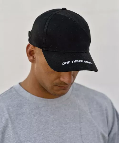 One Three Eight Strapback Cap Black