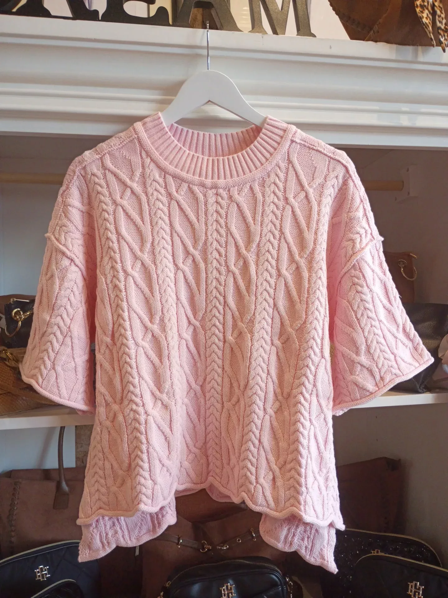 Oversized Short Sleeve Sweater