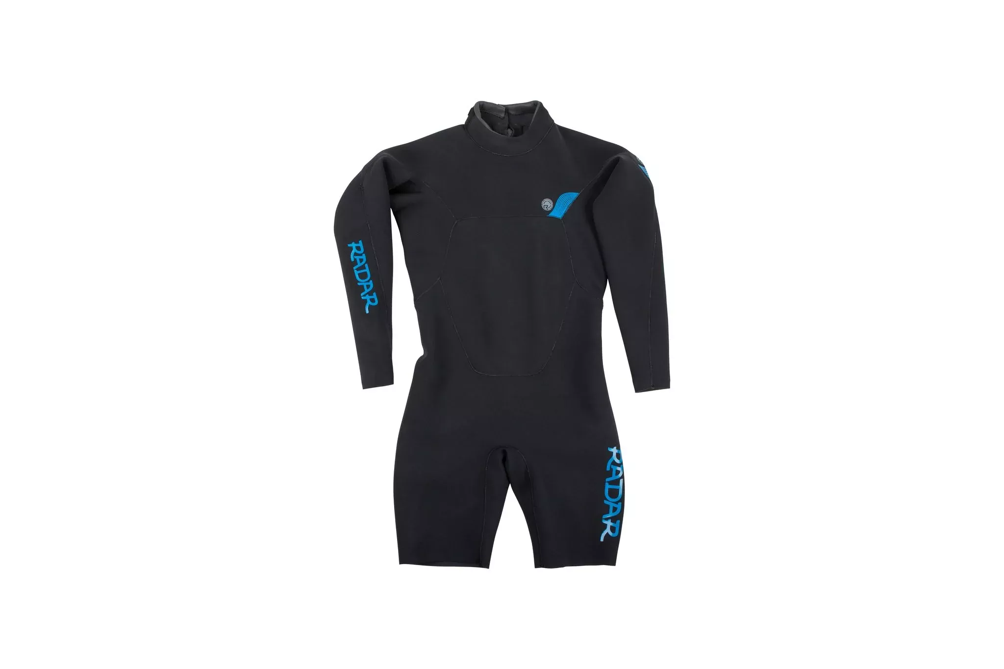 Radar Long Sleeve Shorty Wetsuit Top - 2MM - Back Zip - Black