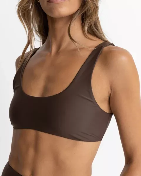 Rhythm Classic Crop Top - Chocolate