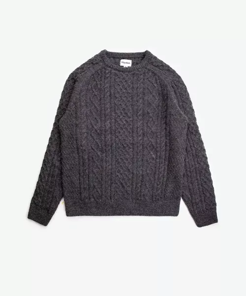 Rhythm Fishermans Knit - Heather Black