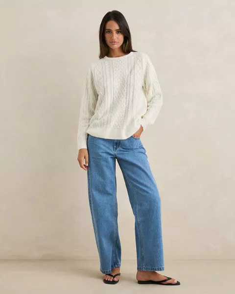 Rhythm Mohair Oceanside Knit - Vintage White
