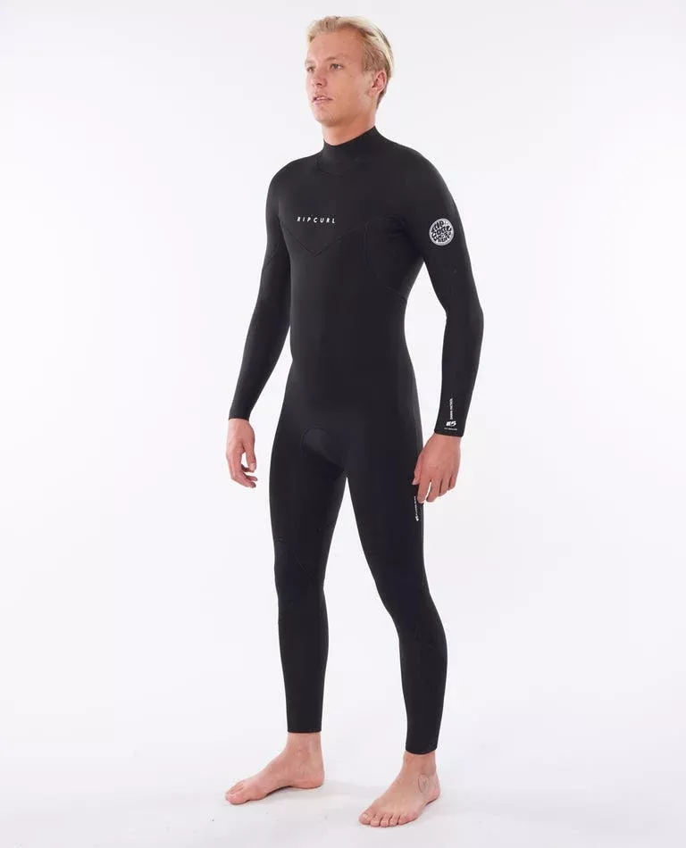 Rip Curl Dawn Patrol 3/2 Back Zip Wetsuit - Black
