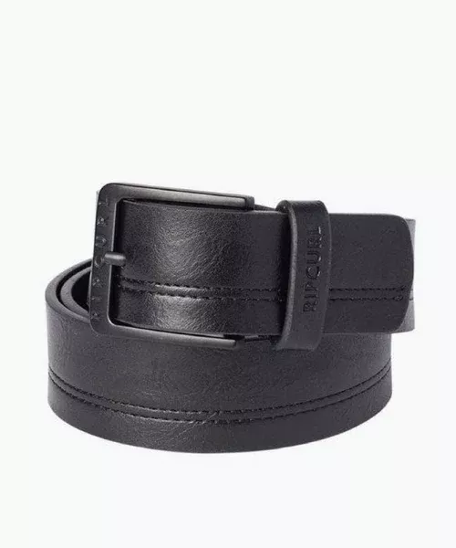 Rip Curl Double Stitch PU Belt - Black
