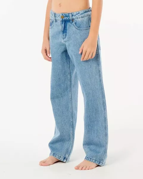 Rip Curl Hyped Denim Boys Pants - Washed Blue