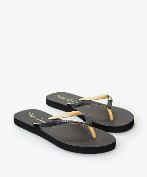 Rip Curl Script Wave Jandal - Black / Gold