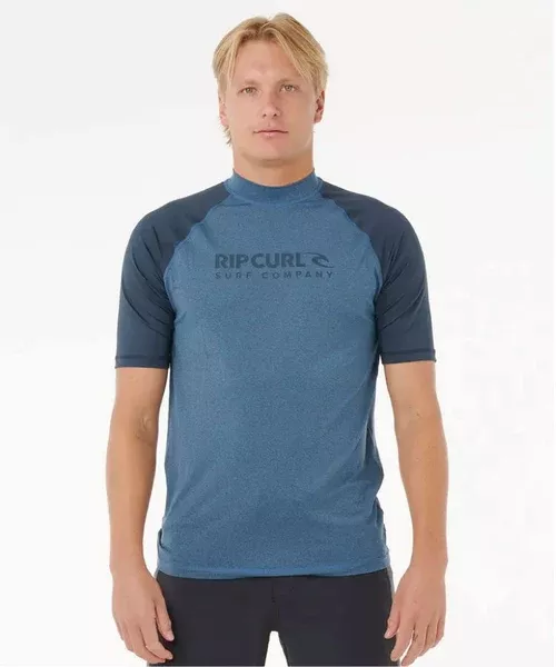 Rip Curl Shock UPF S/S Rashie - Navy Marle