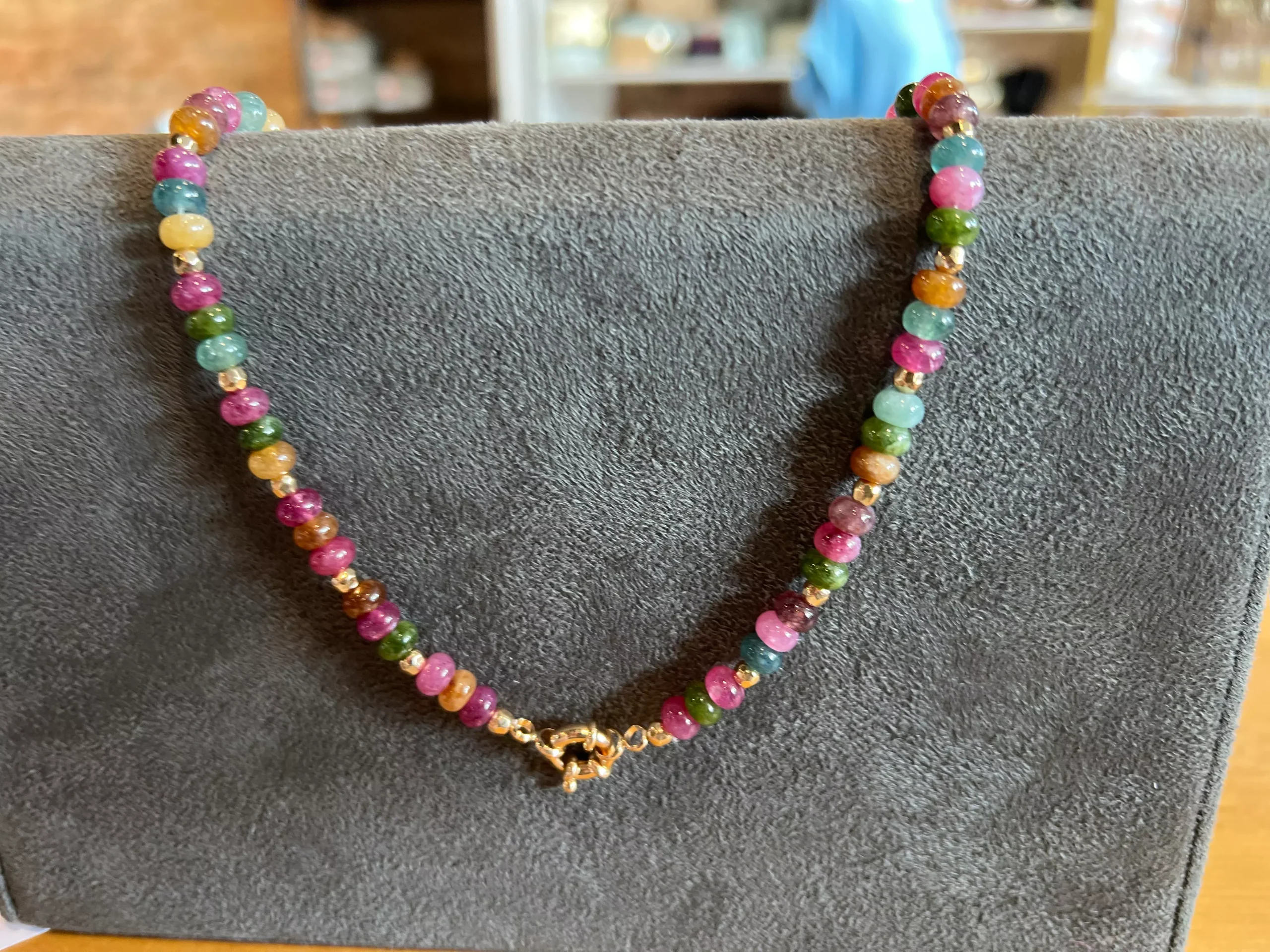 Rondelle Resin Necklace