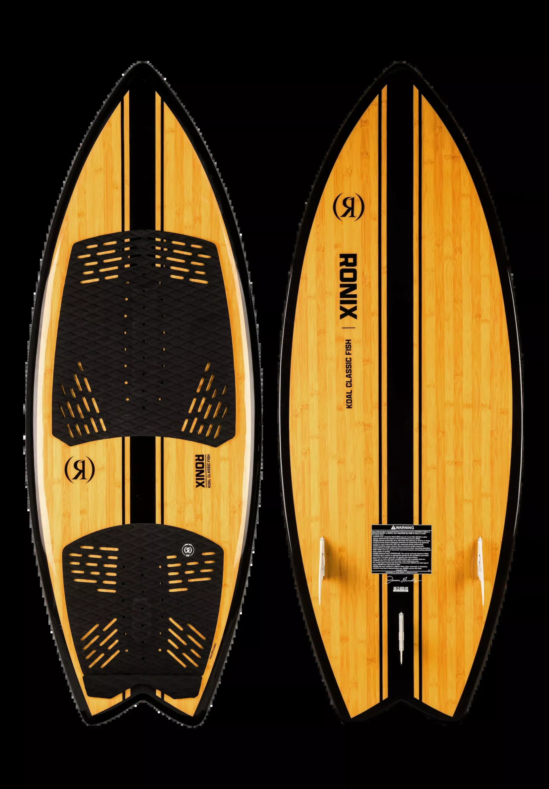 Ronix Koal Classic - Fish - Glossy Black / Bamboo