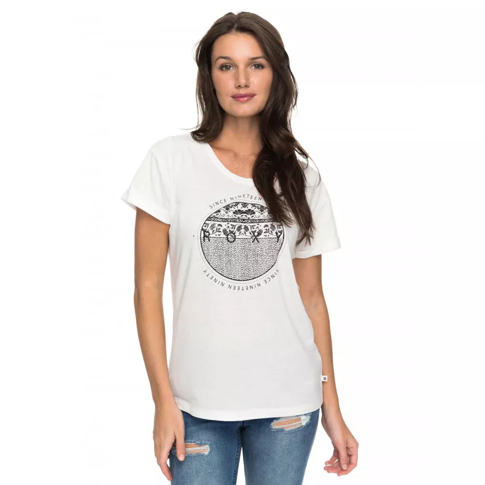 Roxy Alex Palm Tee Shirt White