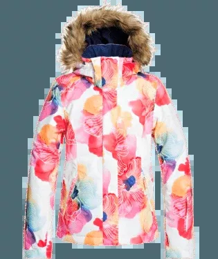 Roxy Jet Ski Ladies Jacket "White Aquarel Flowers"
