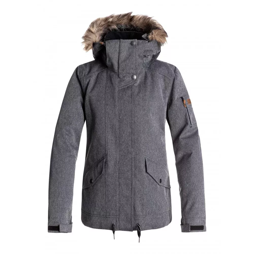 Roxy Women's Grove Jacket - Herringbone Grey
