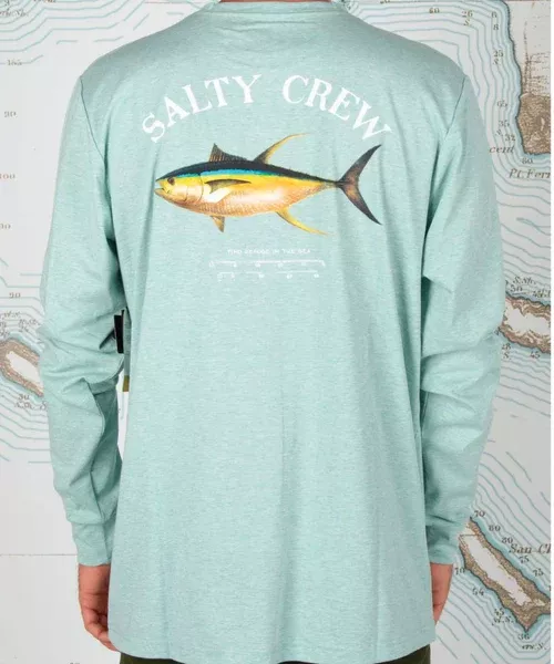 Salty Crew Ahi Mount L/S Tee - Sea Foam