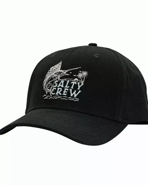 Salty Crew Sailfish 6 Panel Cap - Black