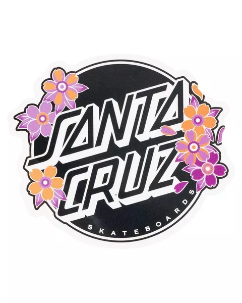 Santa Cruz Blooming Stack Dot Sticker - Black