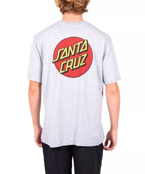 Santa Cruz Classic Dot Chest S/S Tee - Grey Marle