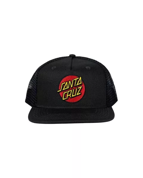Santa Cruz Classic Dot Patch Trucker Cap - Black