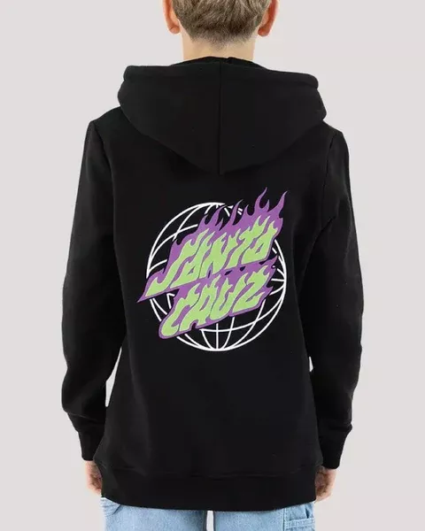 Santa Cruz Global Flame Dot Hoody - Black