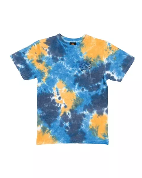 Santa Cruz Industrial Dot Mono Tee - Blue Tie Dye
