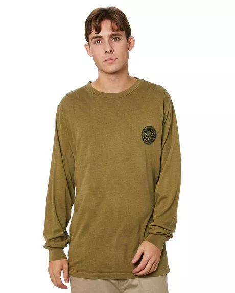 Santa Cruz MFG Dot Base Mens Long Sleeve Tee Covert