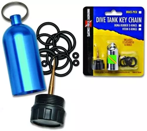 Scuba Diving Tank O-Ring Dive Kit Keychain with Pick