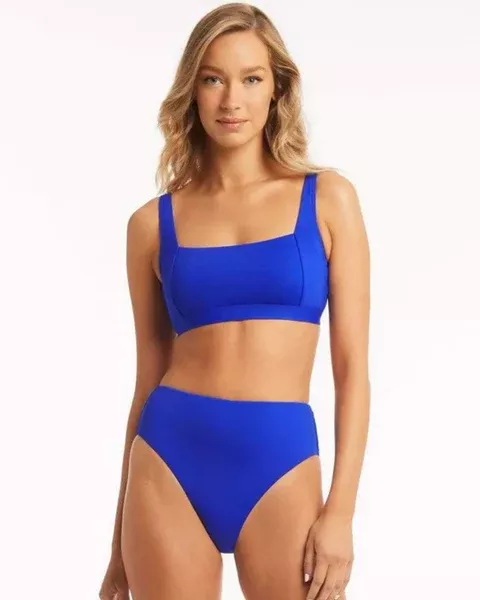 Sea LevelRetro High Waist Pant - Cobalt