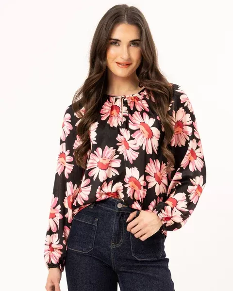 Seeking Lola Connected Blouse - Bold Rosette