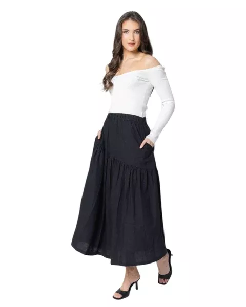 Seeking Lola Devine Maxi Skirt - Black