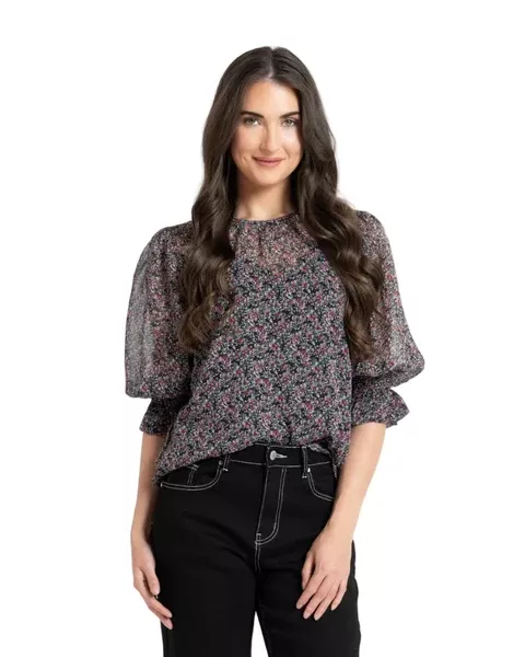 Seeking Lola Magnificent Top - Rosebud Skatter