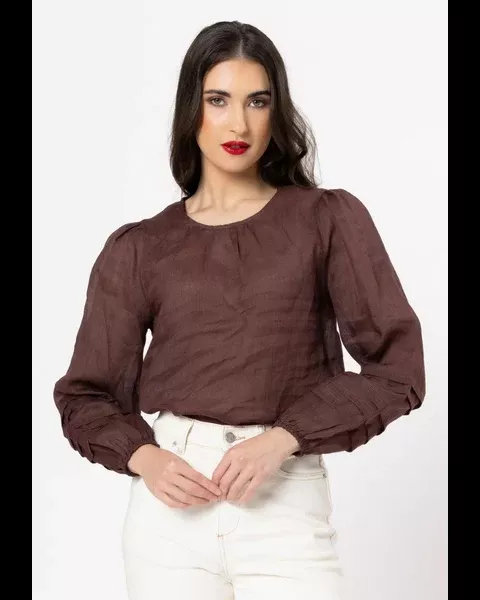 Seeking Lola Milly Top - Chocolate